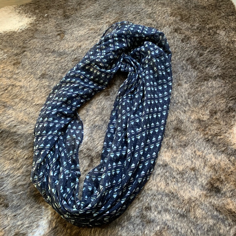 Sailboat pattern navy infinity scarf